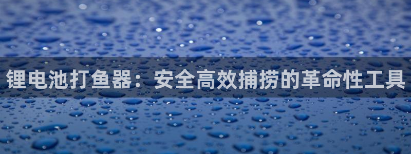 尊龙凯时ag旗舰厅官方网站：锂电池打鱼器：安全高效捕捞的革命性工具